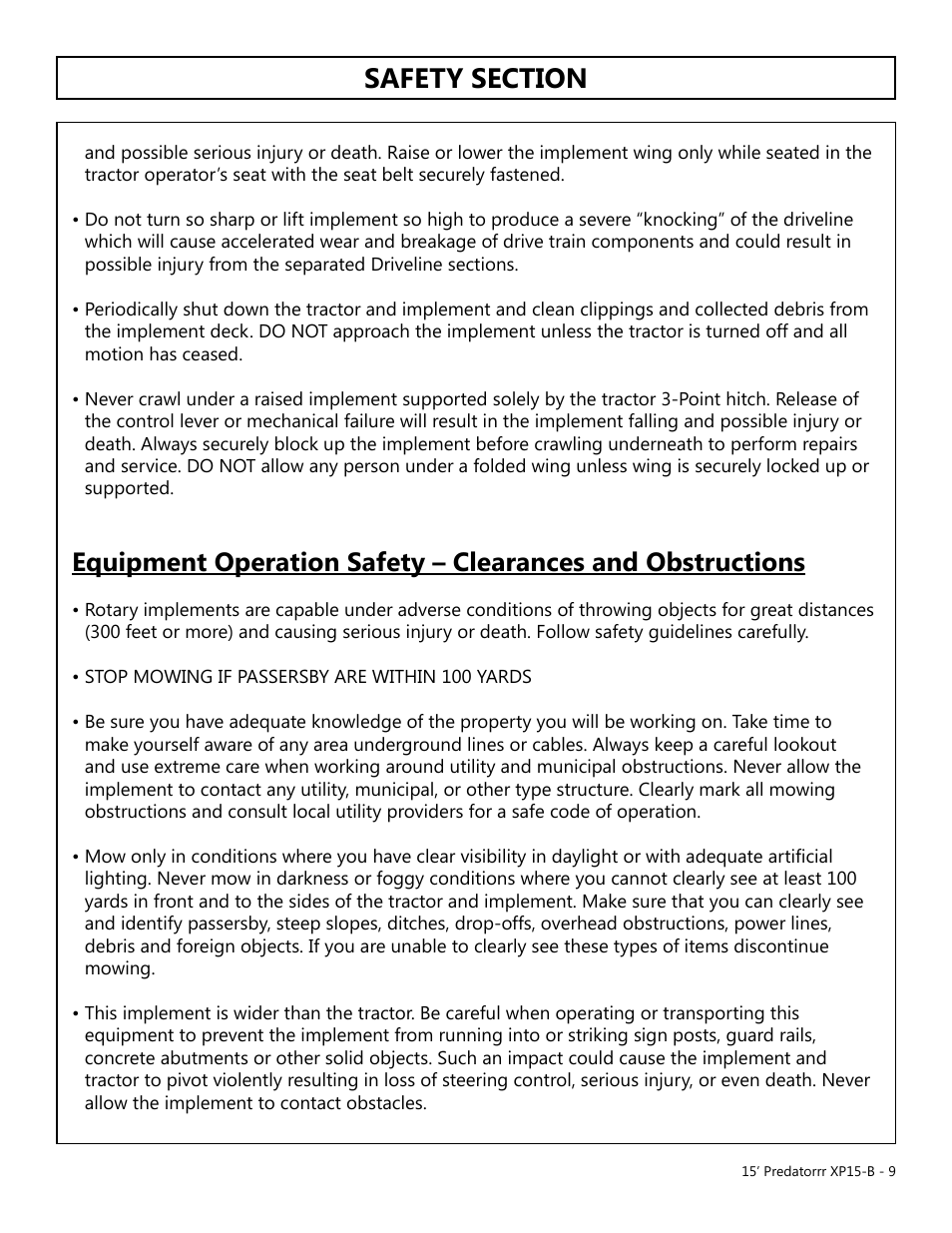 Modern AG 15' Predator - Bondioli User Manual | Page 9 / 111