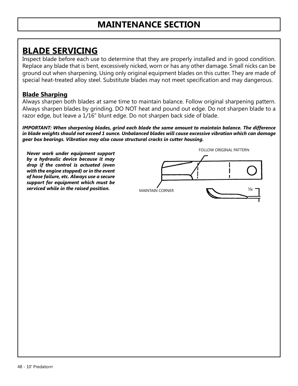 Modern AG 10' Predator User Manual | Page 48 / 76