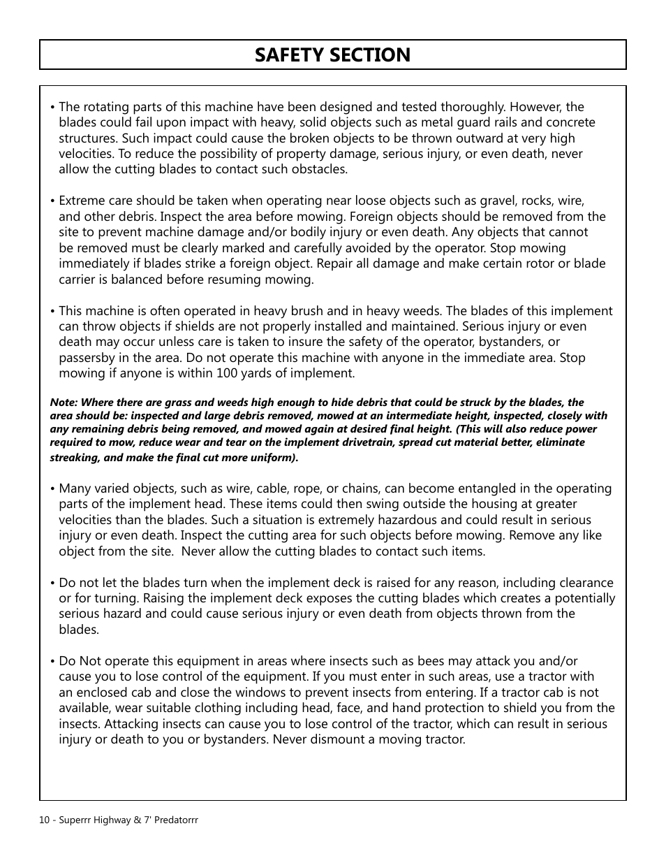 Modern AG 7' Predator User Manual | Page 10 / 79
