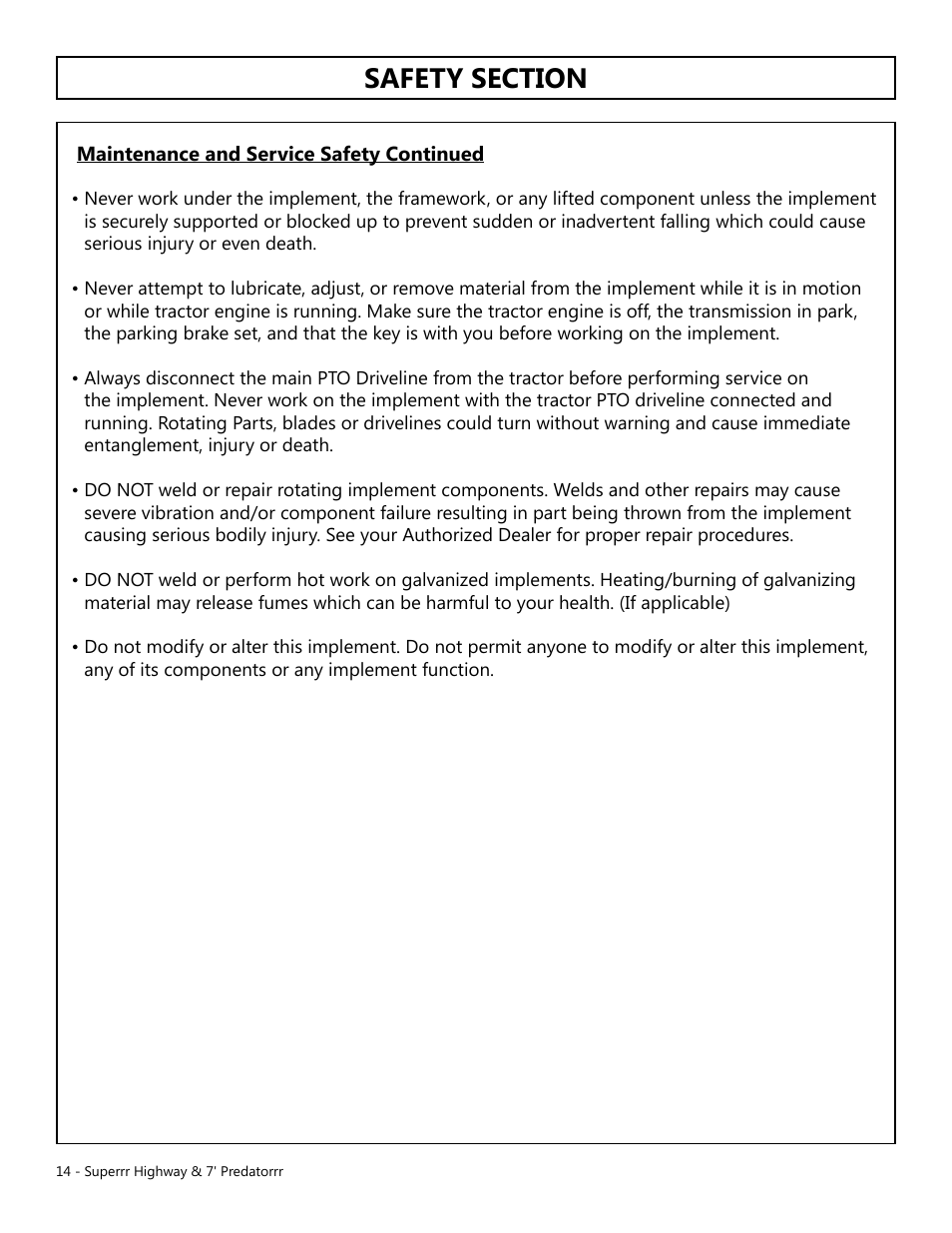 Modern AG Super Highway Special User Manual | Page 14 / 79