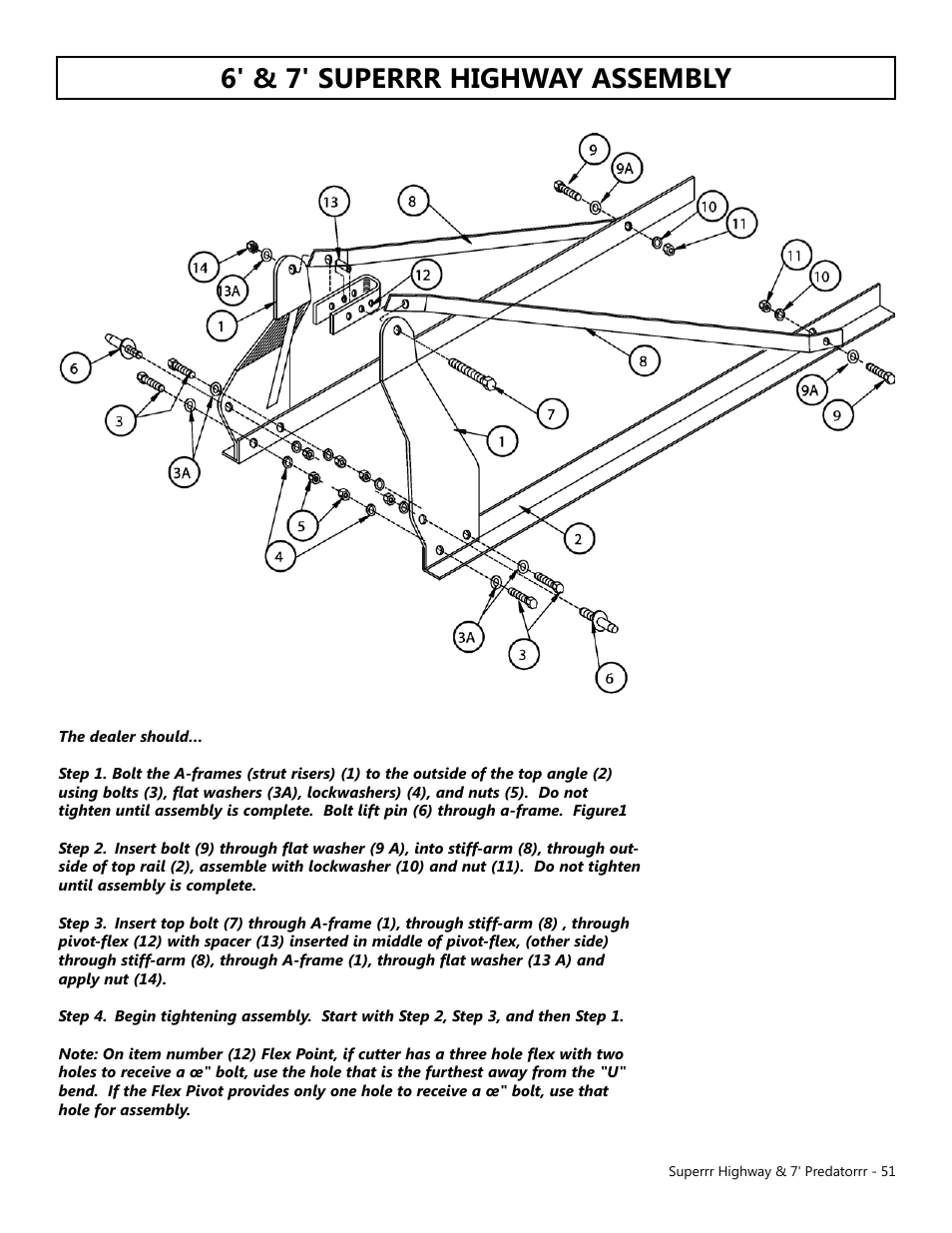 6' & 7' superrr highway assembly | Modern AG Super Highway Special User Manual | Page 51 / 79