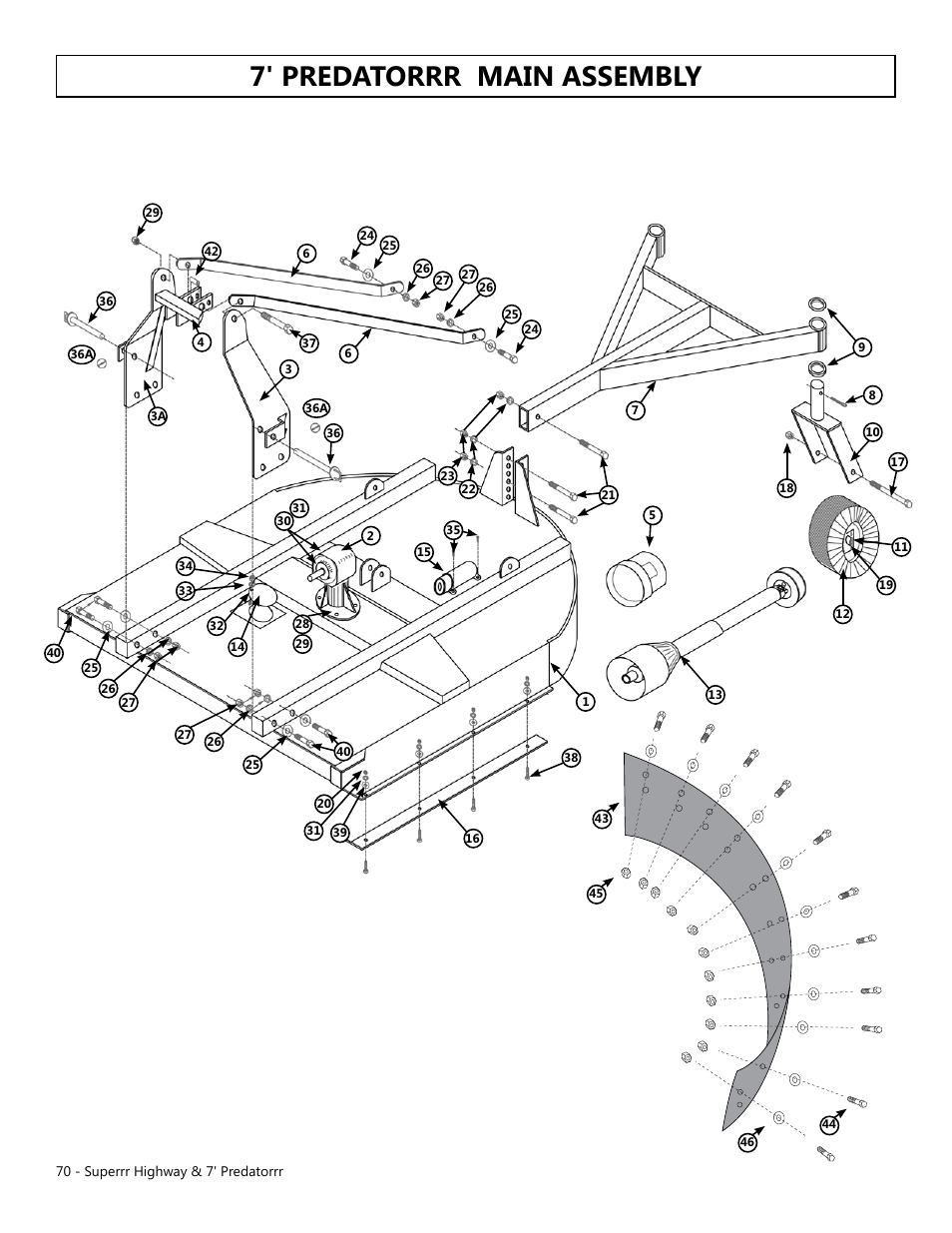 7' predatorrr main assembly | Modern AG Super Highway Special User Manual | Page 70 / 79