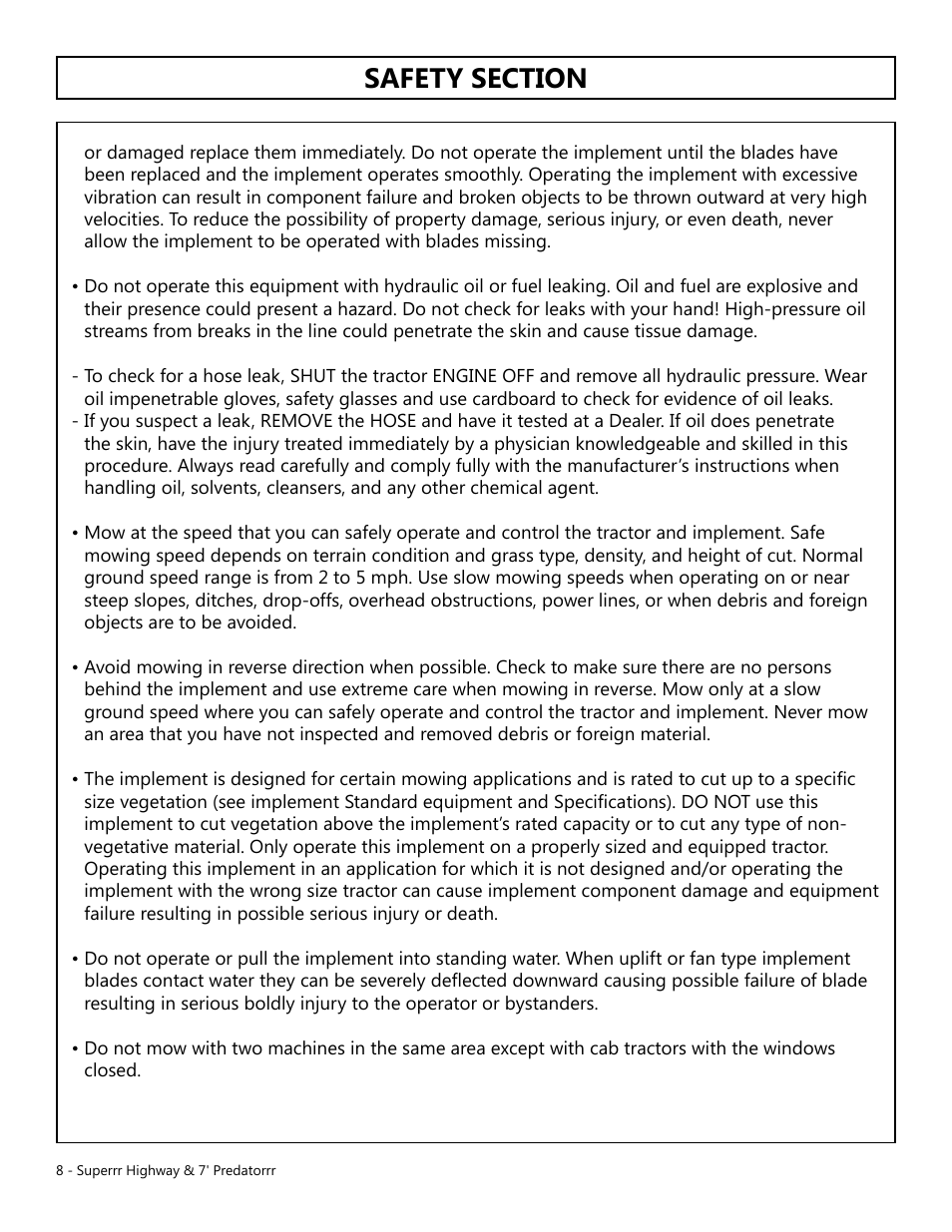 Modern AG Super Highway Special User Manual | Page 8 / 79