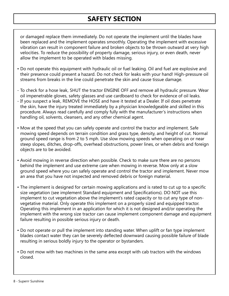 Modern AG Super Sunshine User Manual | Page 8 / 71