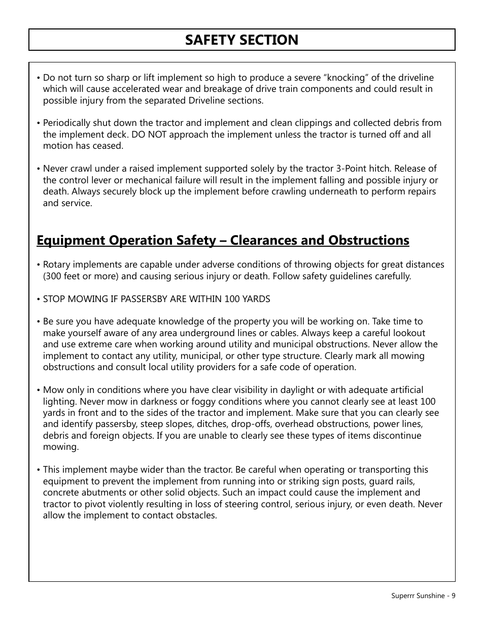 Modern AG Super Sunshine User Manual | Page 9 / 71