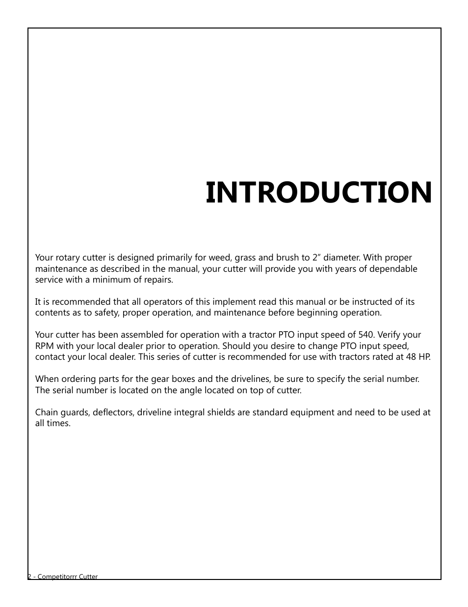 Introduction | Modern AG Competitor User Manual | Page 2 / 69