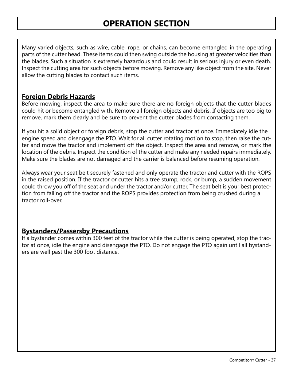 Modern AG Competitor User Manual | Page 37 / 69