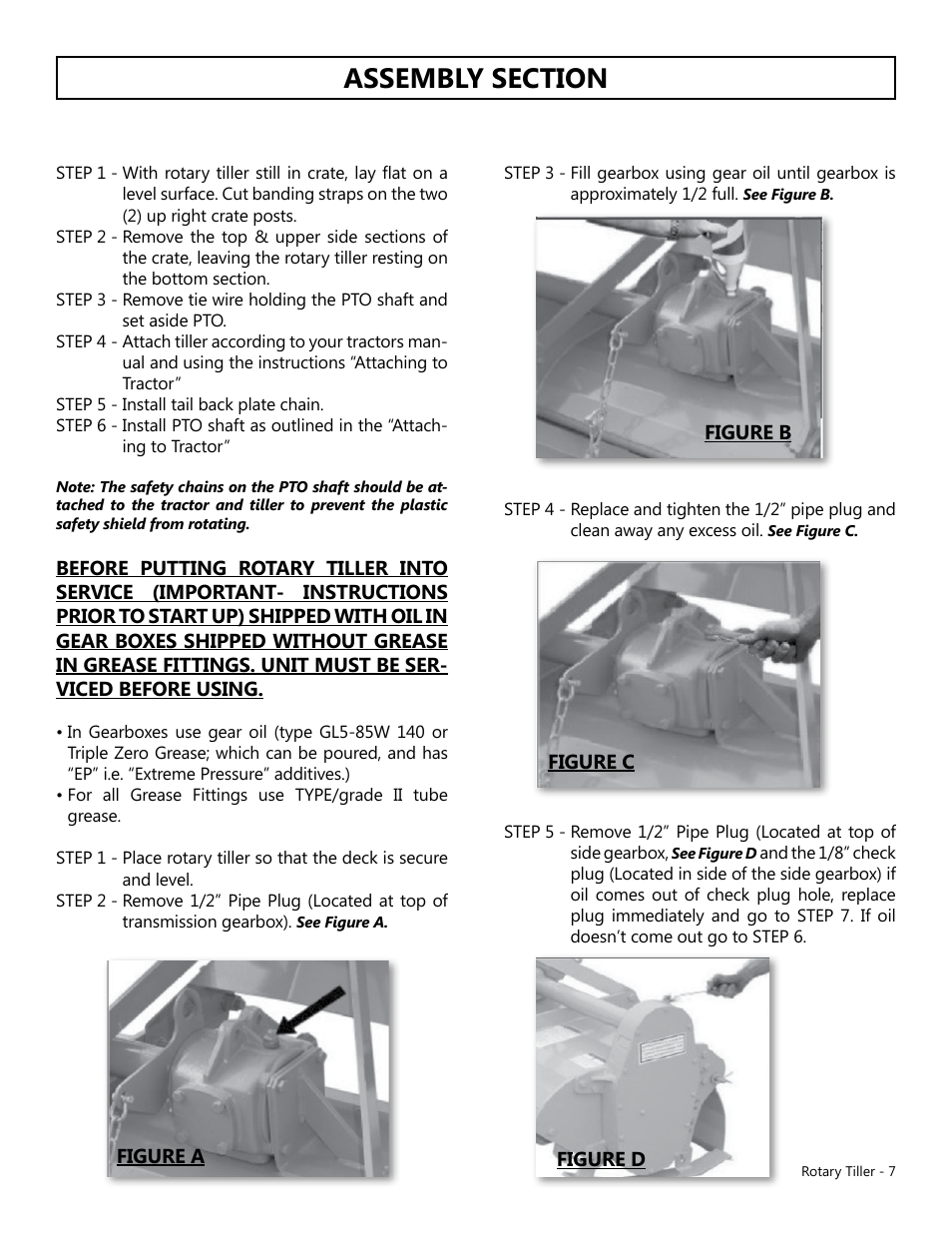 Modern AG Tiller User Manual | Page 7 / 20
