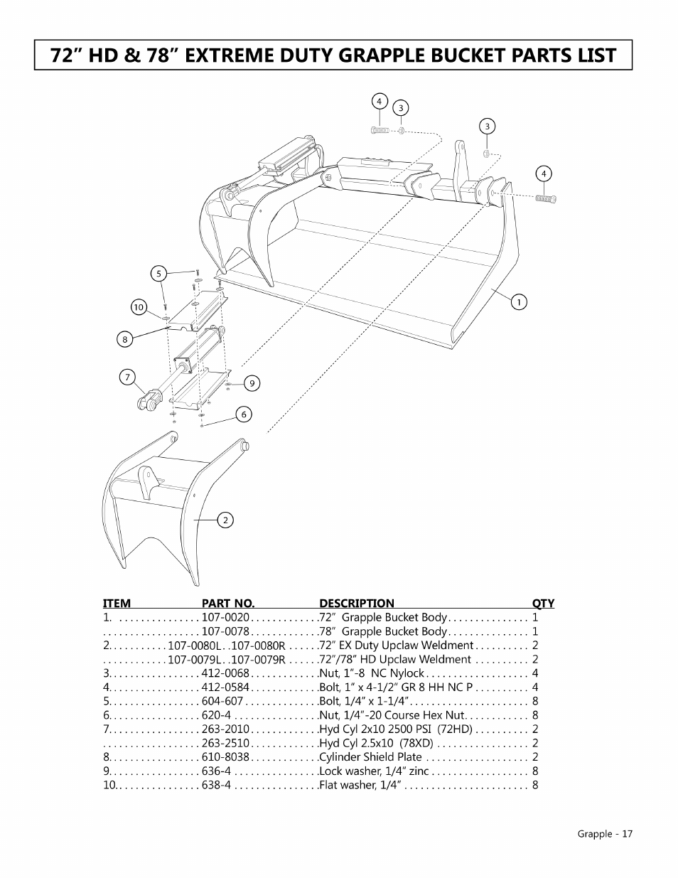 Modern AG Grapple User Manual | Page 17 / 20