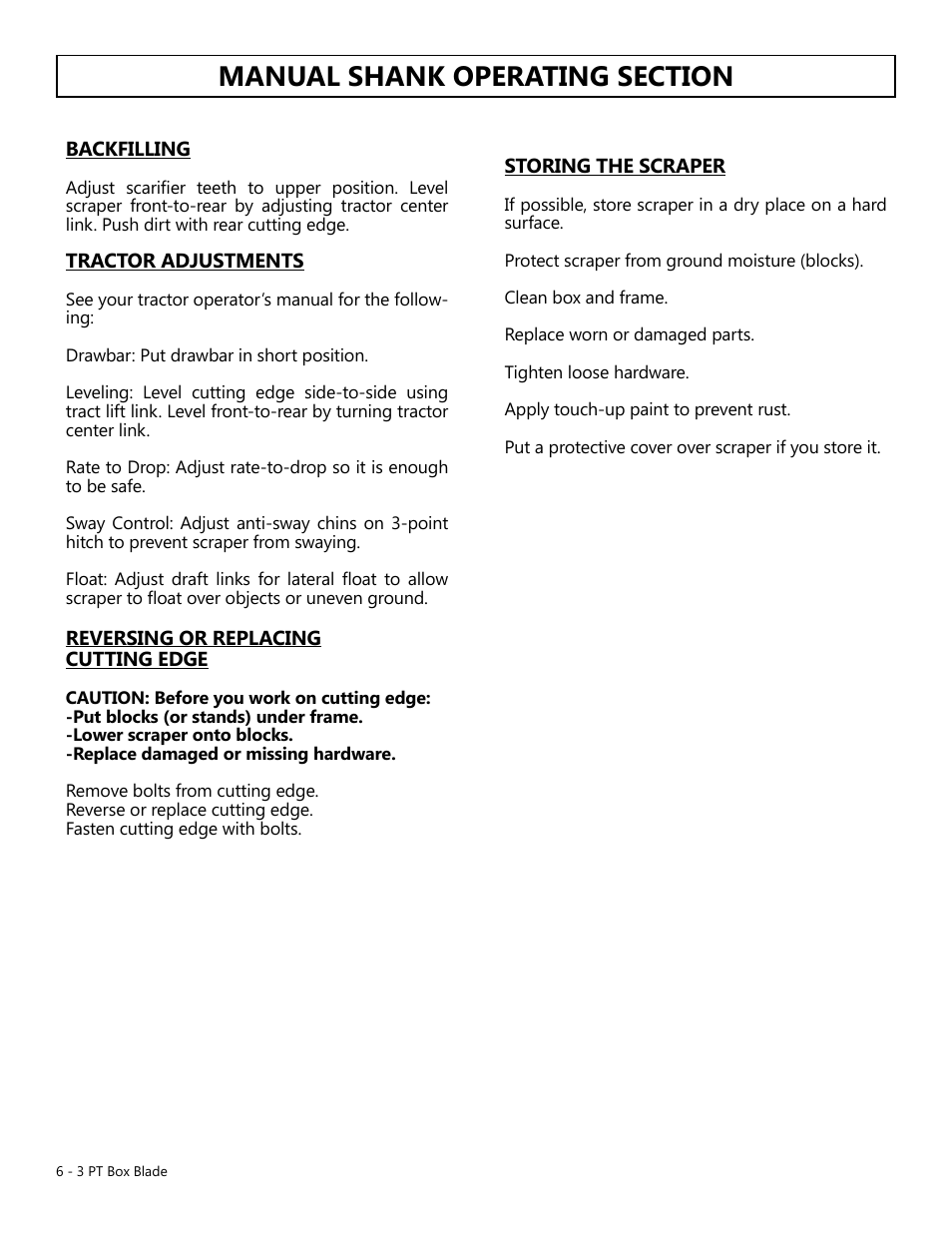 Modern AG Competitor Box Scraper User Manual | Page 6 / 10