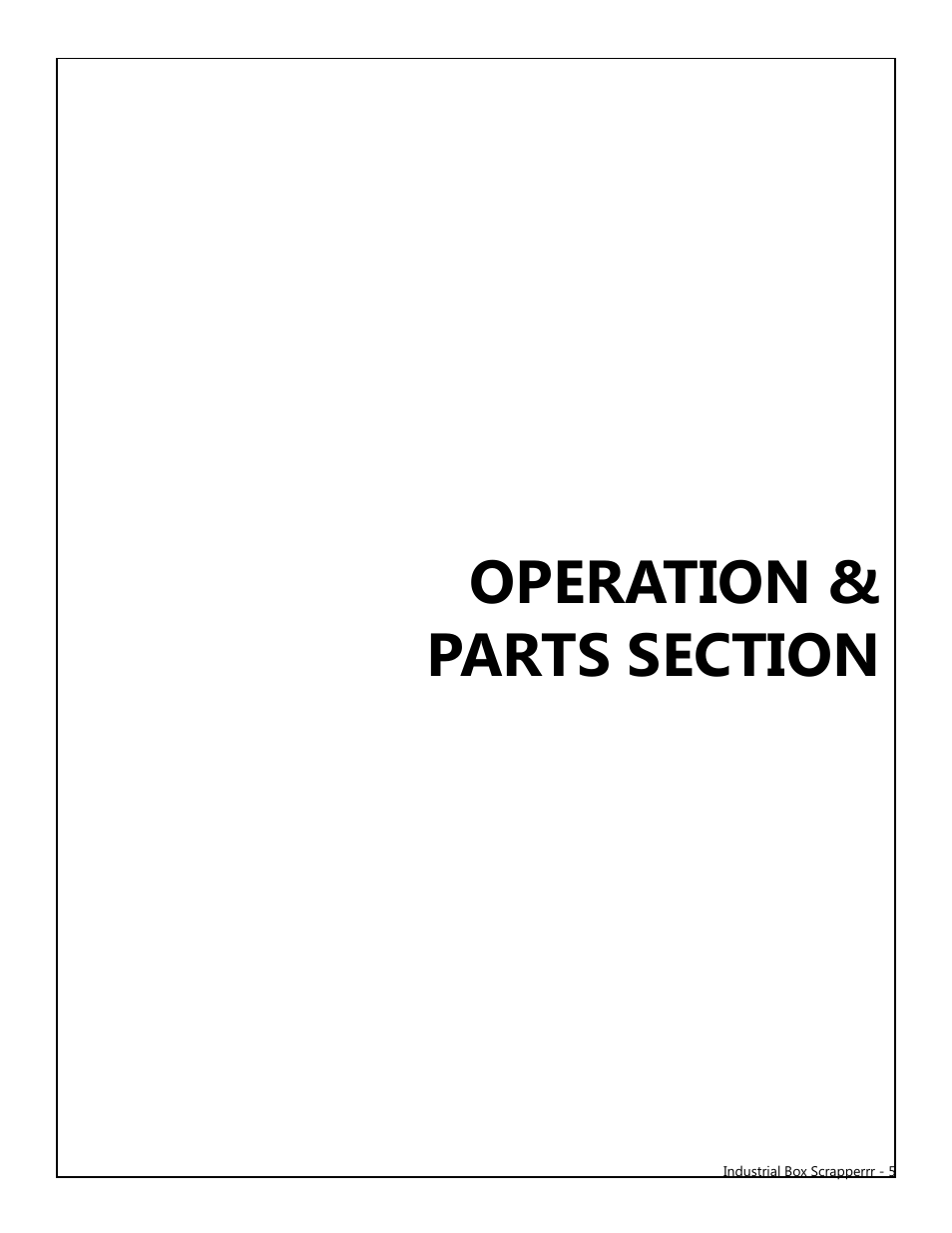 Modern AG Industrial Box Scraper User Manual | Page 5 / 15