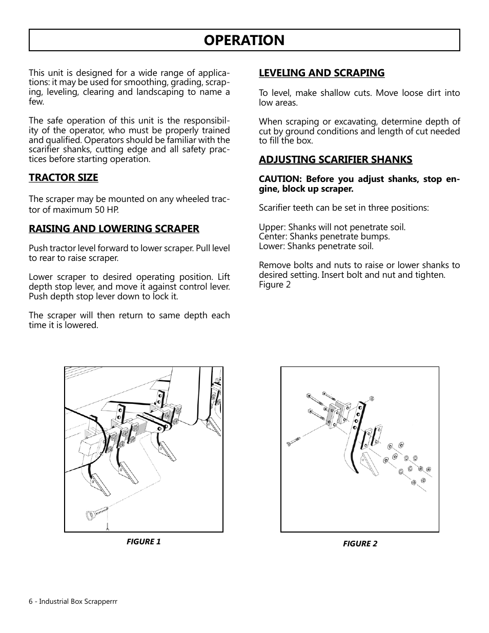 Operation | Modern AG Industrial Box Scraper User Manual | Page 6 / 15