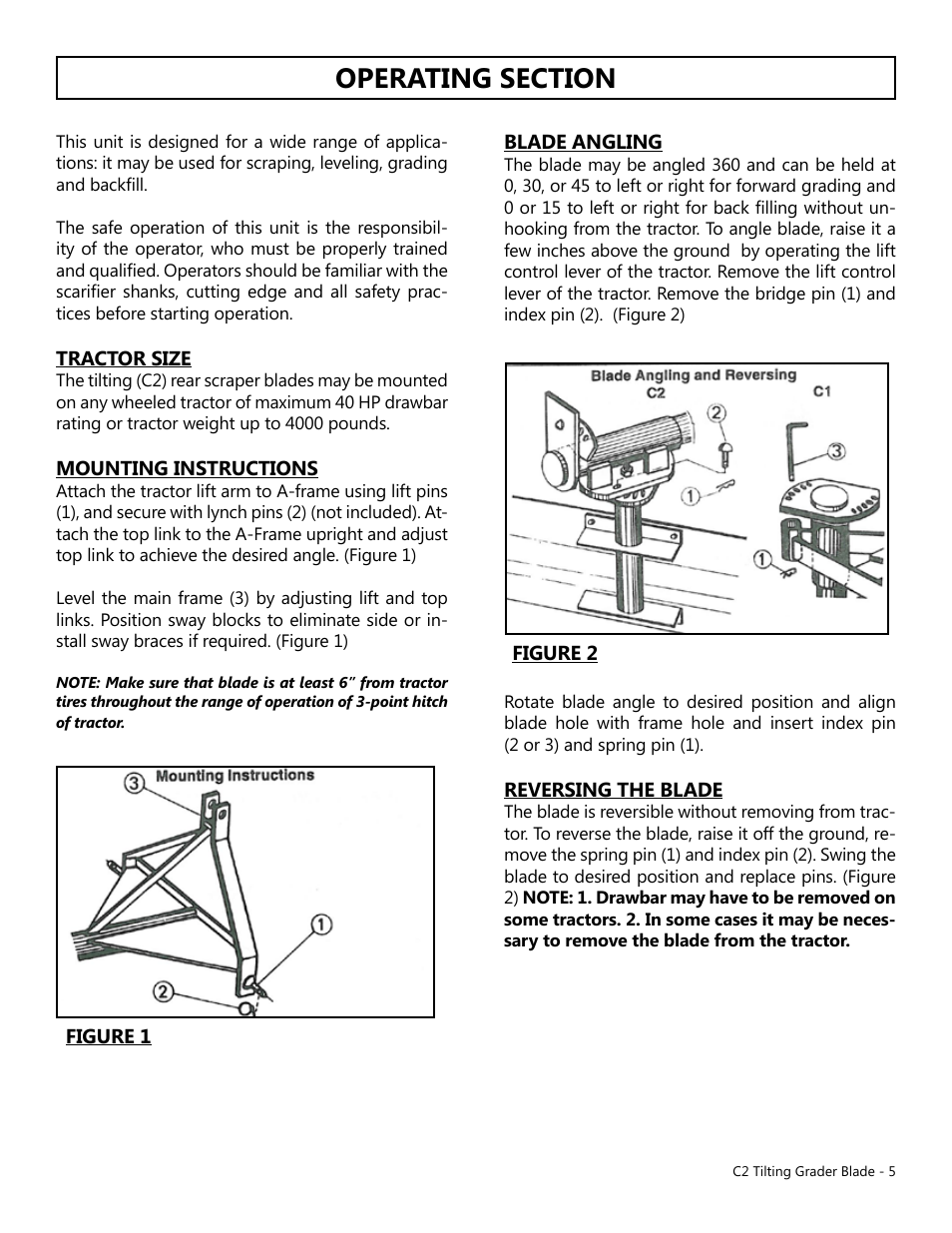 Modern AG Tilting Grader Blade User Manual | Page 5 / 8