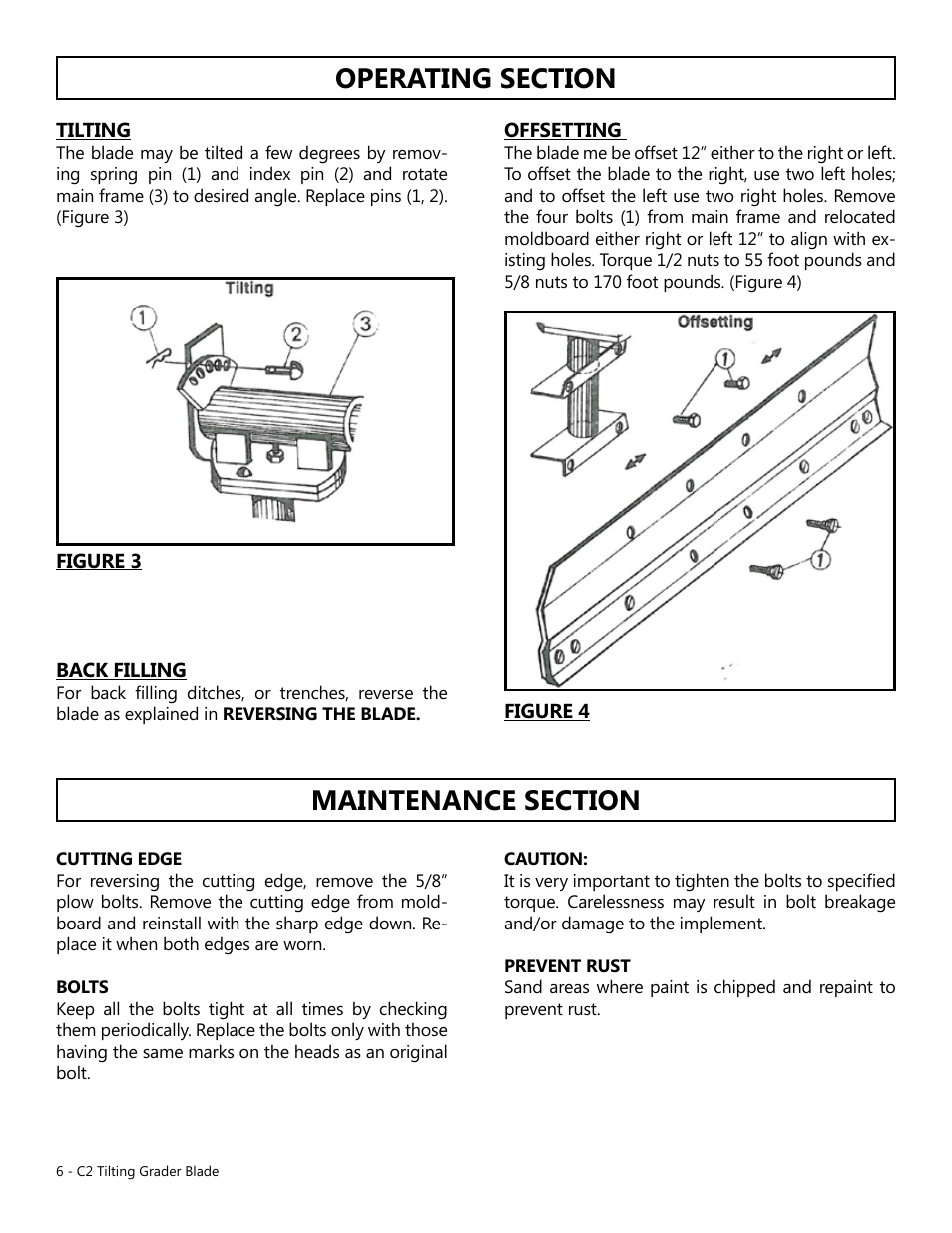 Modern AG Tilting Grader Blade User Manual | Page 6 / 8
