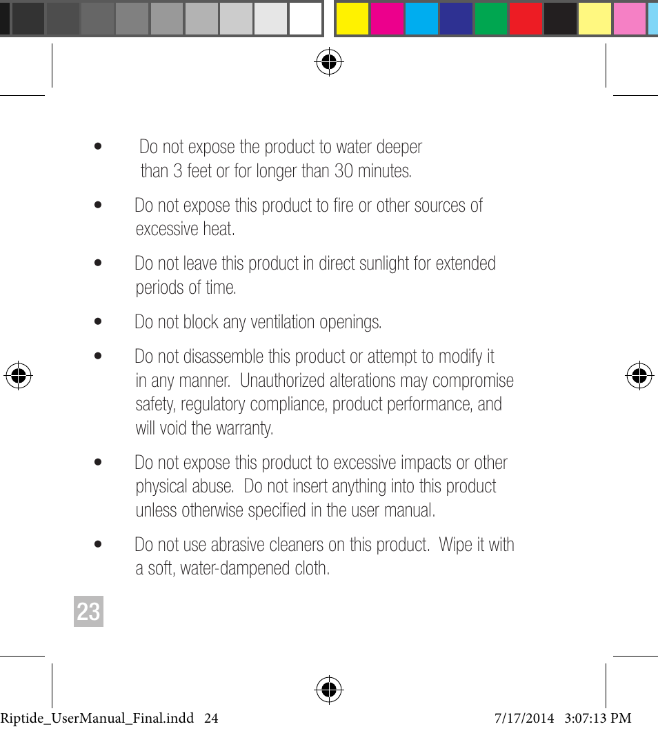 NUU Riptide User Manual | Page 24 / 32