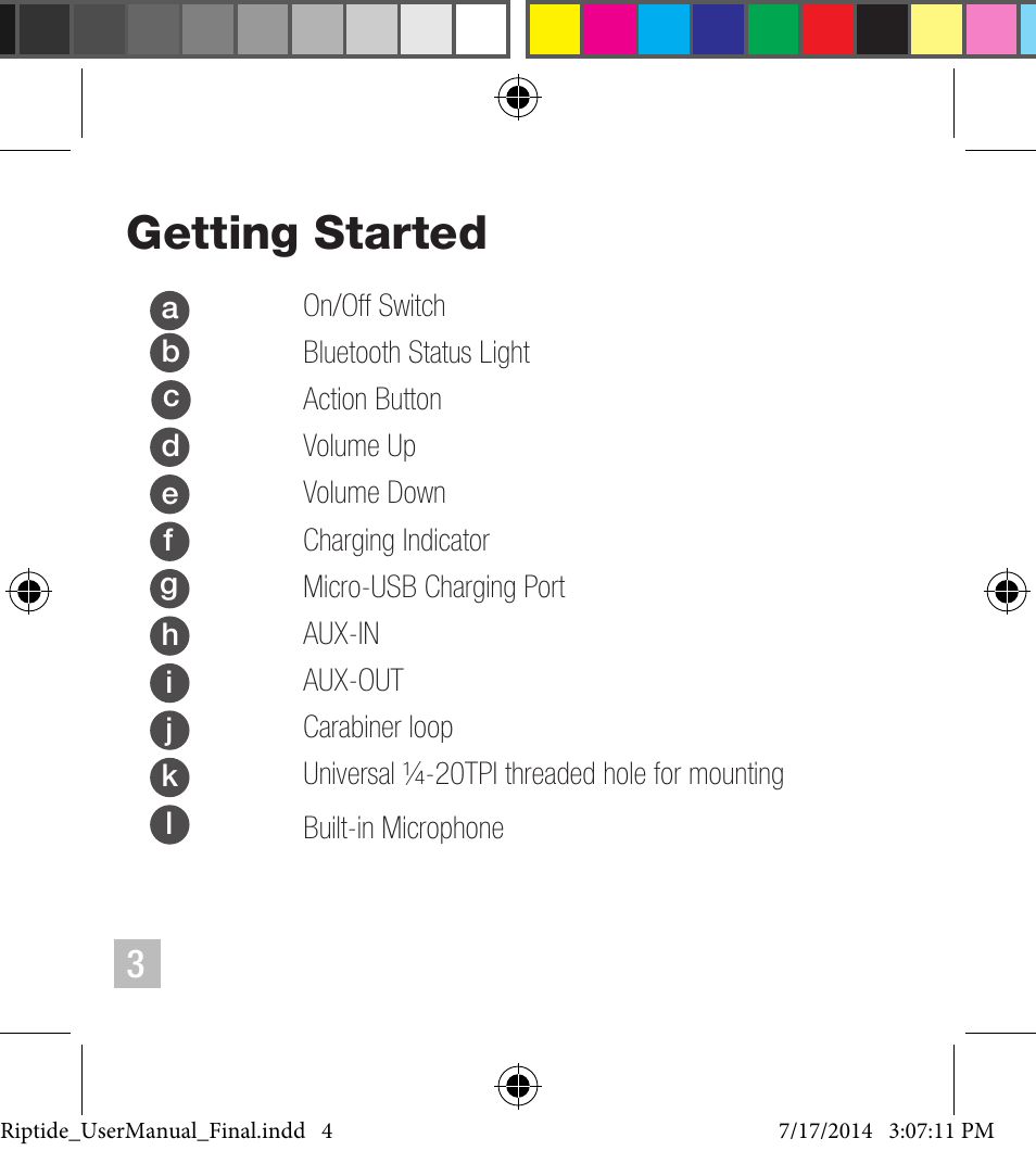 Getting started | NUU Riptide User Manual | Page 4 / 32