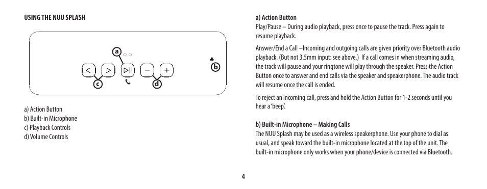 NUU Splash User Manual | Page 4 / 7