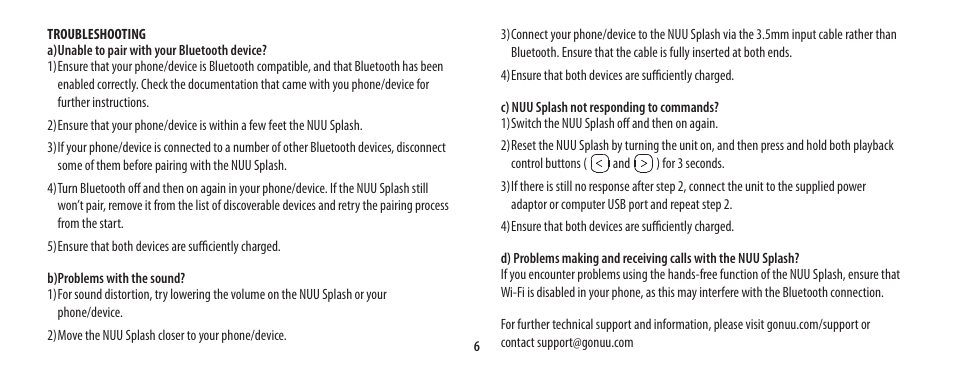 NUU Splash User Manual | Page 6 / 7