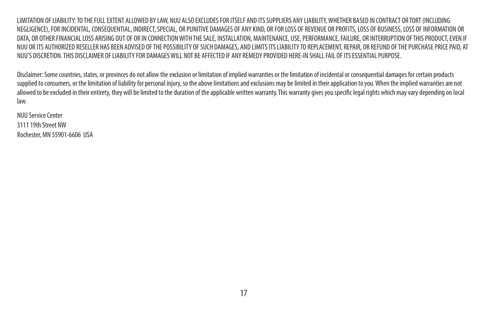 NUU Wake User Manual | Page 17 / 18