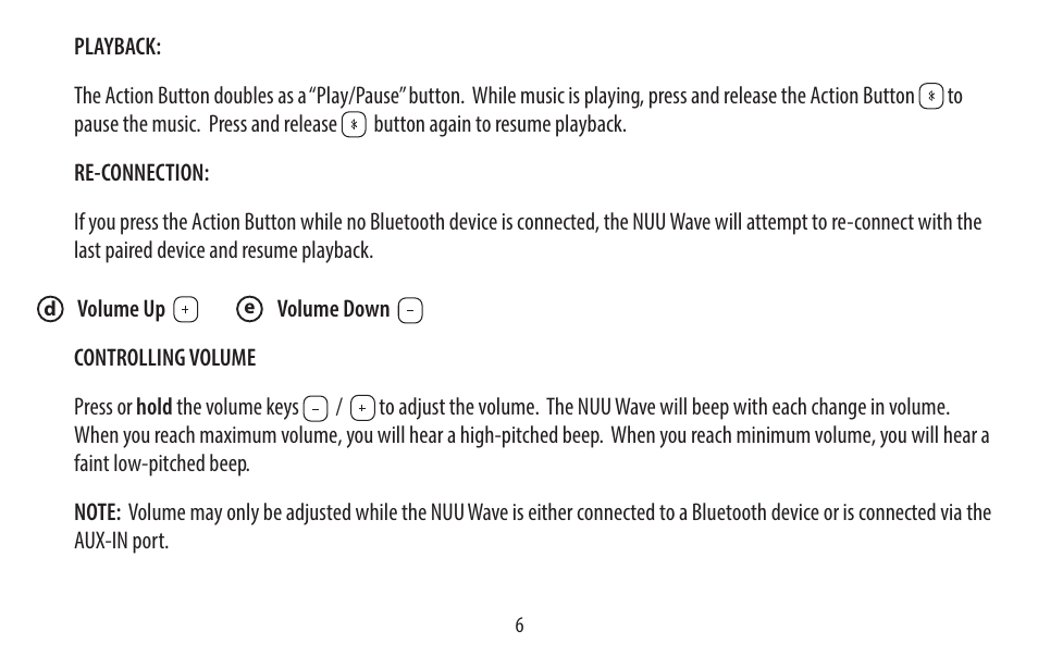 NUU Wake User Manual | Page 6 / 18