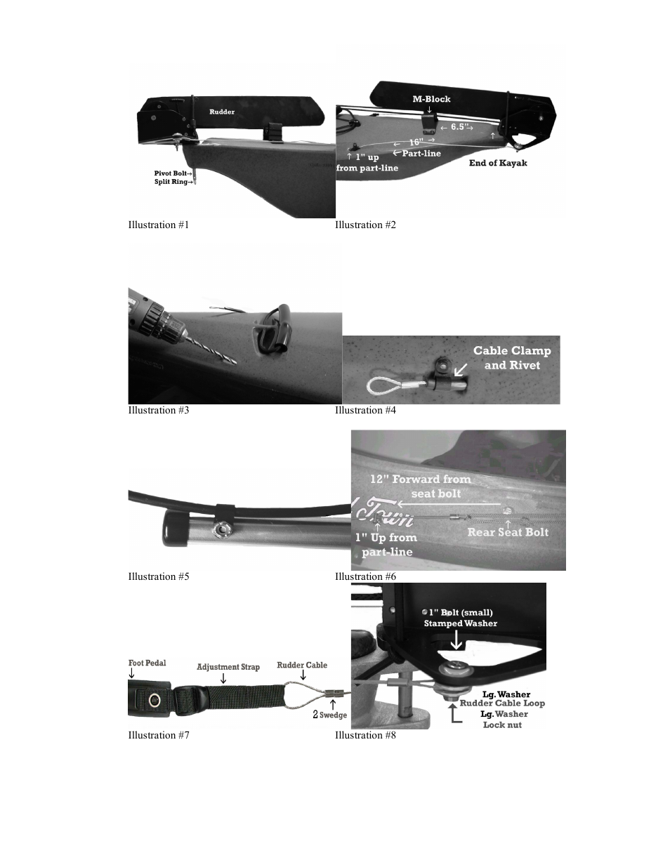 Old Town Loon 160T Rudder(Before 2000) User Manual | Page 3 / 4