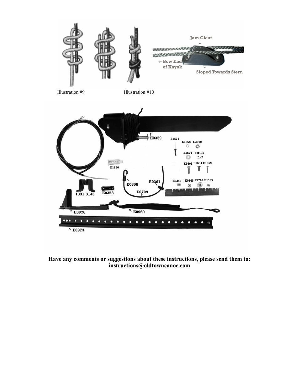 Old Town Loon 160T Rudder(Before 2000) User Manual | Page 4 / 4