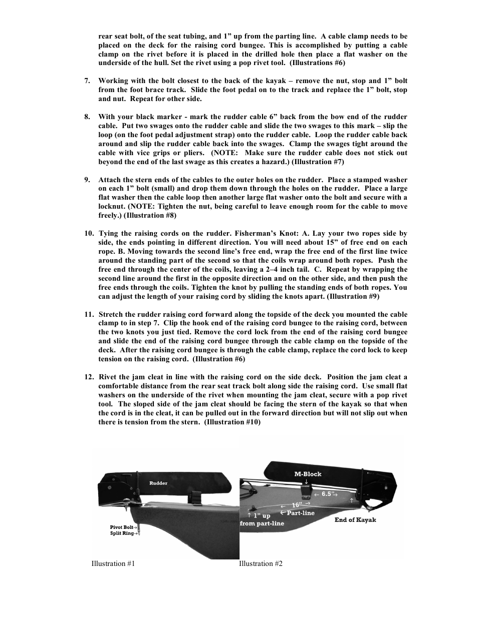 Old Town Loon 160T Rudder(After 2000) User Manual | Page 2 / 4