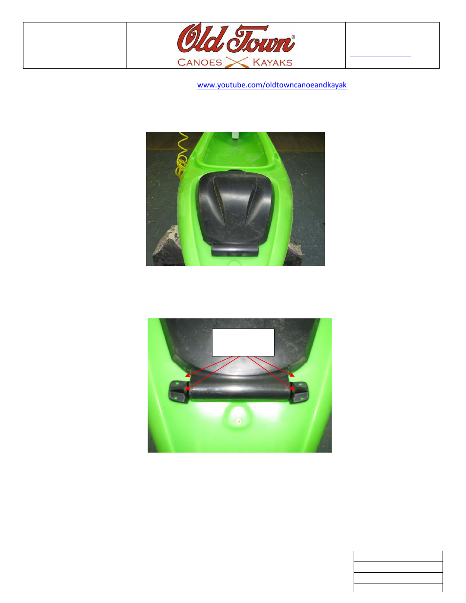 Vapor 12 hatch cover kit | Old Town Vapor 12 Hatch Cover Kit User Manual | Page 2 / 3
