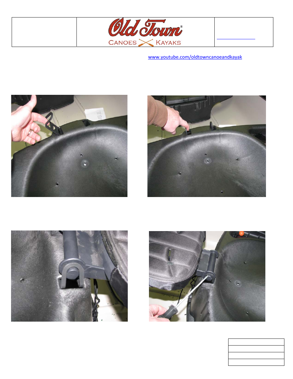 Saranac seat back kit instruction | Old Town Saranac Seatback Kit User Manual | Page 2 / 4
