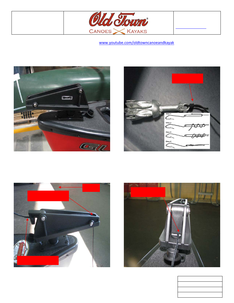 Canoe anchor kit installation instruction | Old Town Canoe Anchor User Manual | Page 3 / 3