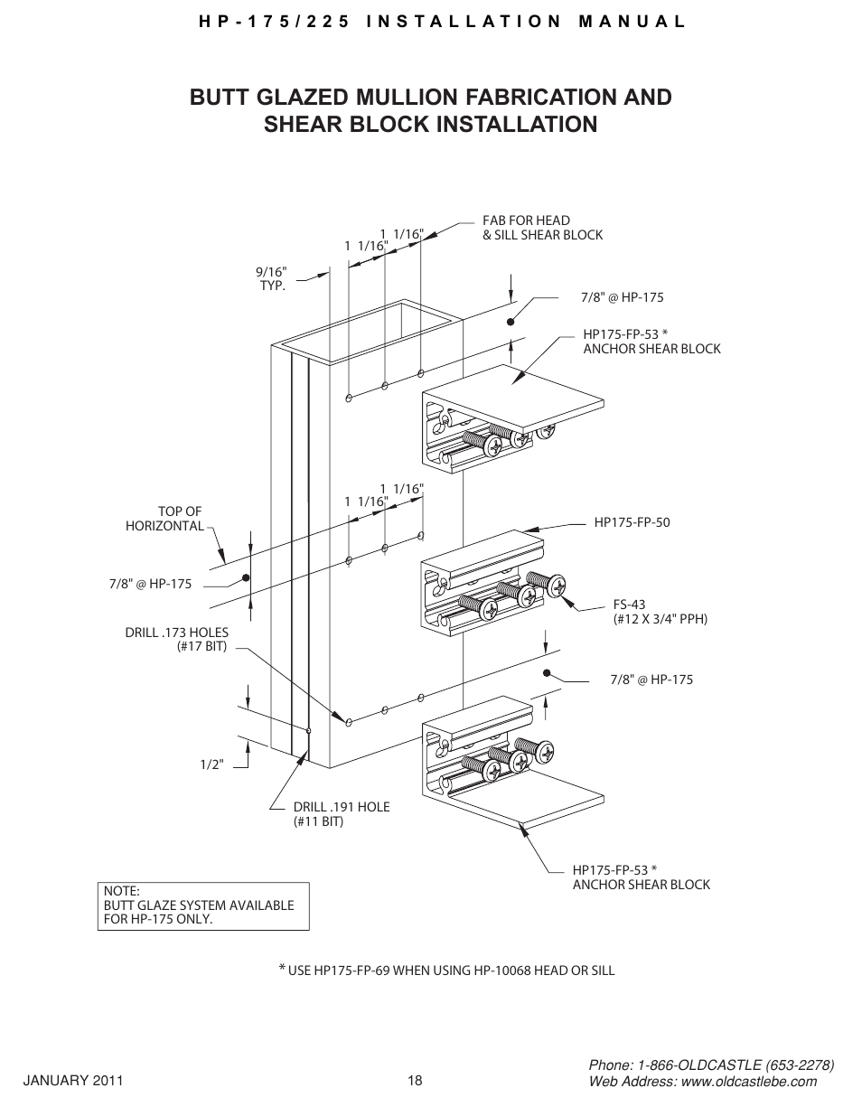 Hp-175-225 18 | Oldcastle BuildingEnvelope HP-175 User Manual | Page 18 / 33