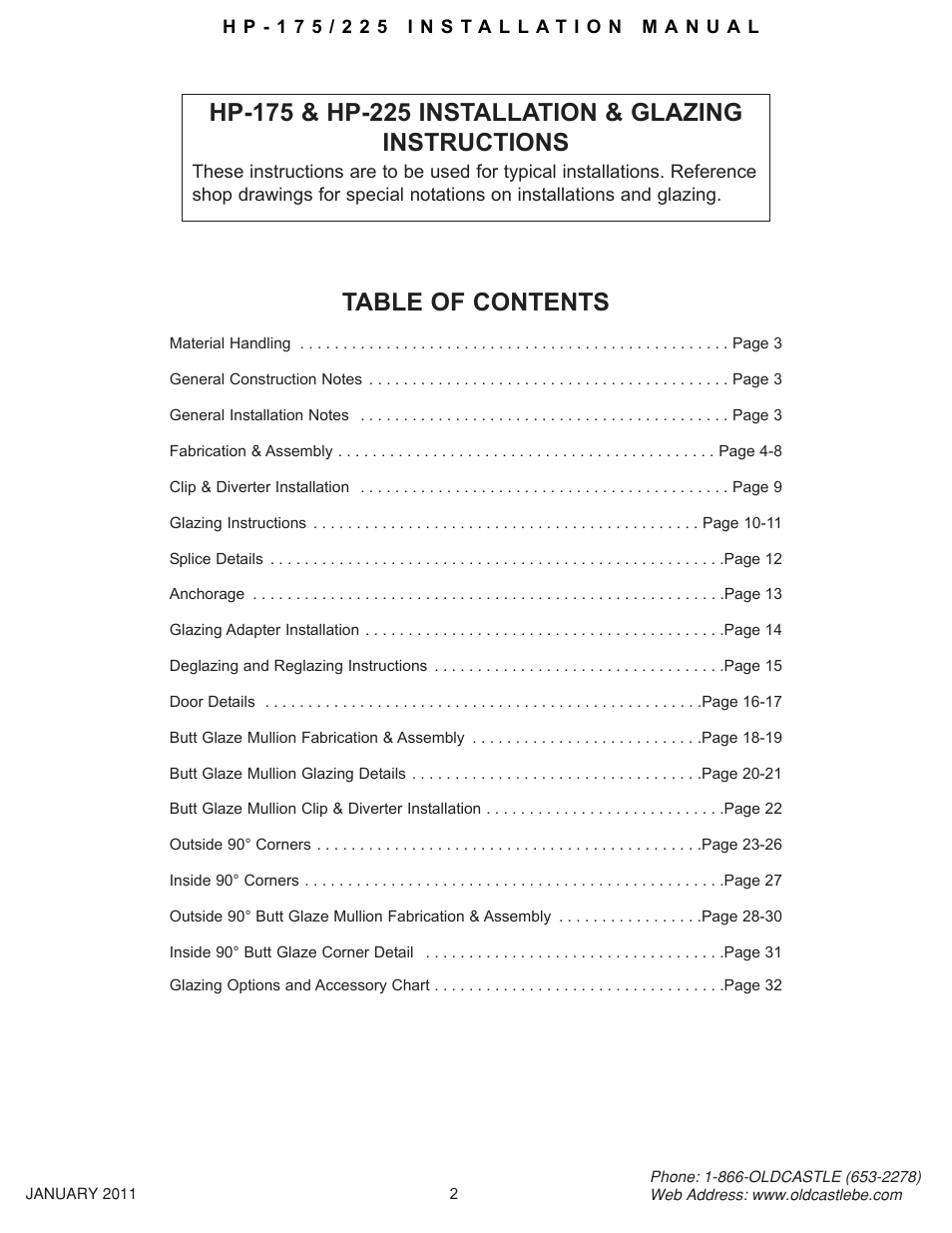 Oldcastle BuildingEnvelope HP-175 User Manual | Page 2 / 33