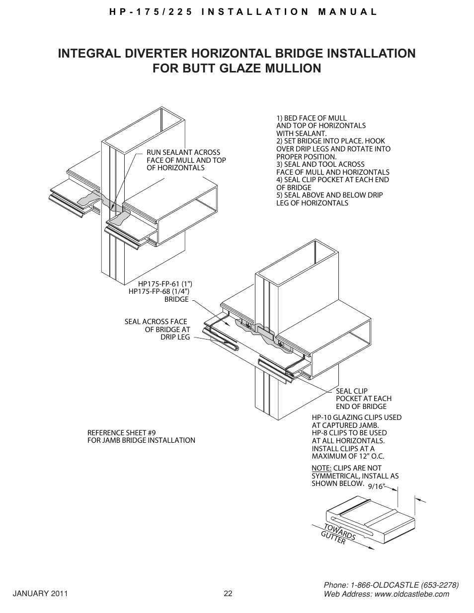 Hp-175-225 22 | Oldcastle BuildingEnvelope HP-175 User Manual | Page 22 / 33