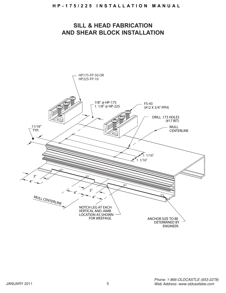 Hp-175-225 05 | Oldcastle BuildingEnvelope HP-175 User Manual | Page 5 / 33