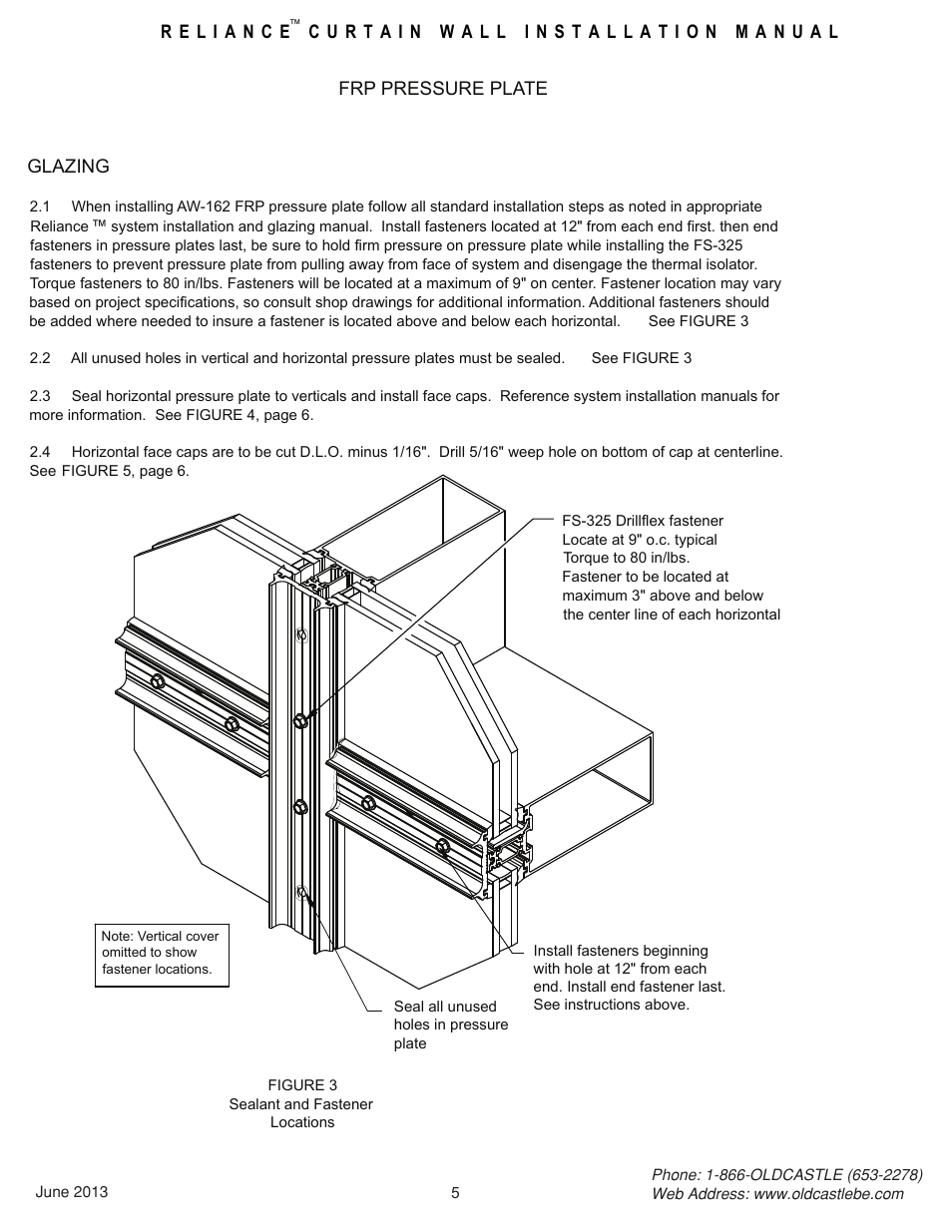 Pressure-plate-glazing | Oldcastle BuildingEnvelope Reliance FRP User Manual | Page 6 / 9