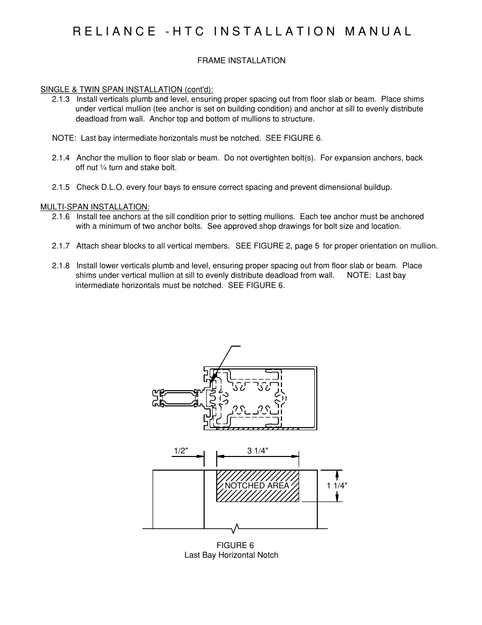 P10-last-bay-notch | Oldcastle BuildingEnvelope Reliance-HTC User Manual | Page 13 / 39