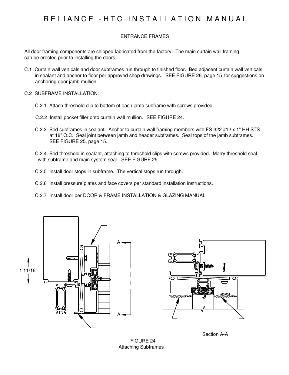 P26-drframe-install | Oldcastle BuildingEnvelope Reliance-HTC User Manual | Page 29 / 39