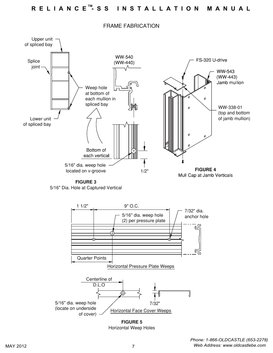 Weepholes-mullcaps | Oldcastle BuildingEnvelope Reliance-SS User Manual | Page 10 / 47