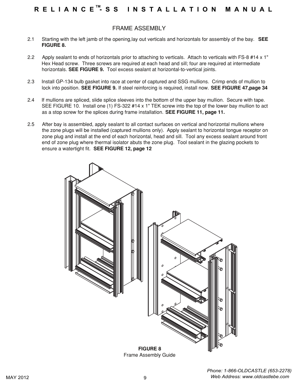 Frameassy-guide | Oldcastle BuildingEnvelope Reliance-SS User Manual | Page 12 / 47