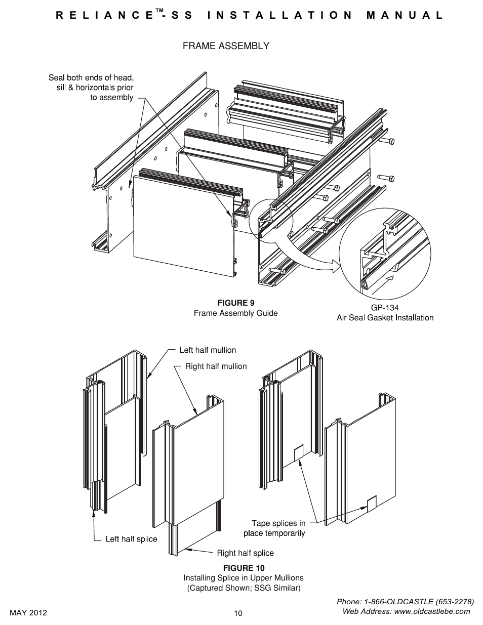 Frame-install-splice | Oldcastle BuildingEnvelope Reliance-SS User Manual | Page 13 / 47