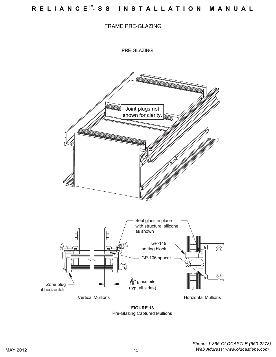 Frame-preglz-captured | Oldcastle BuildingEnvelope Reliance-SS User Manual | Page 16 / 47