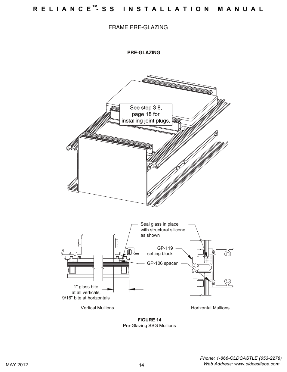 Frame-preglz-ssg | Oldcastle BuildingEnvelope Reliance-SS User Manual | Page 17 / 47