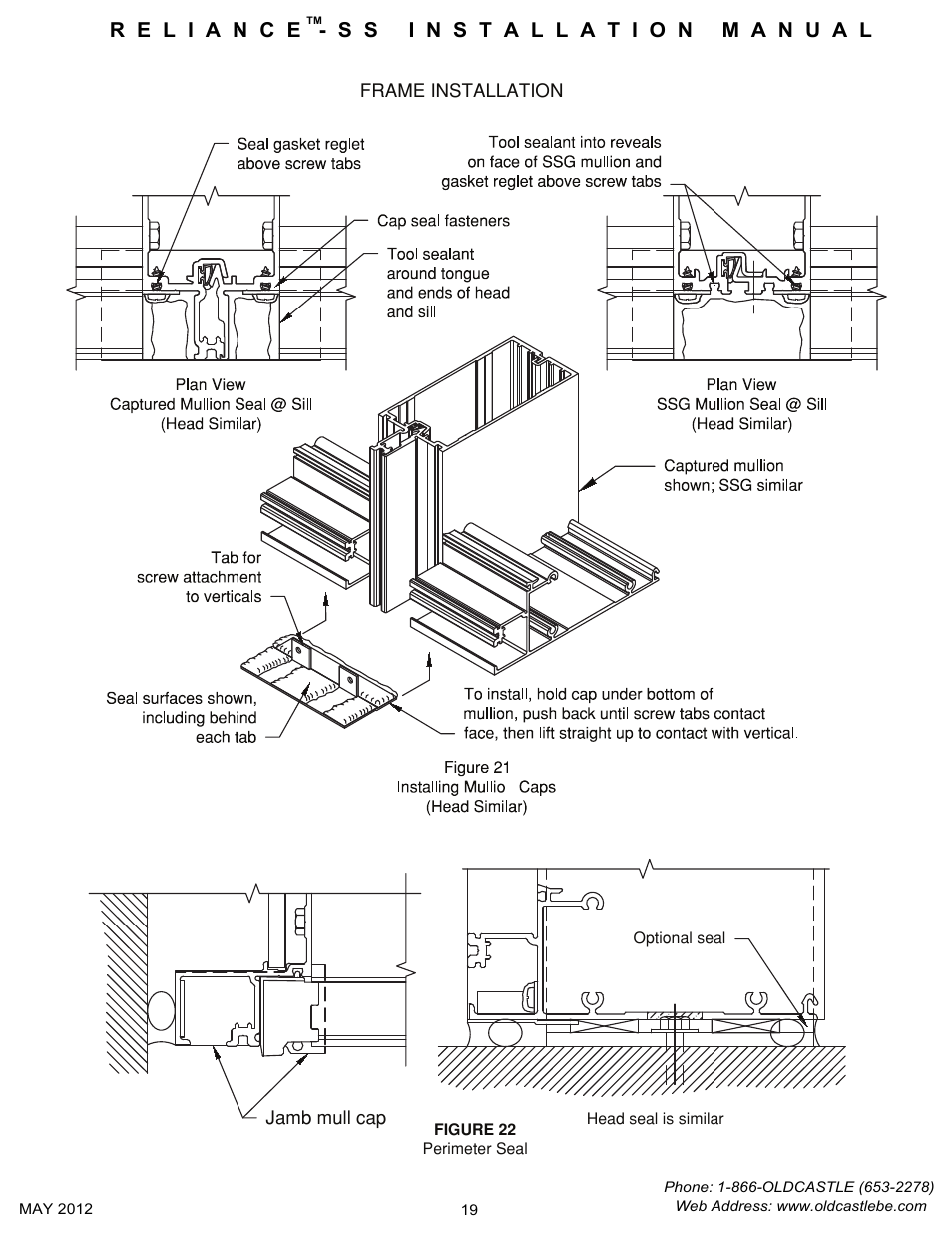 Mullcaps-perimeter-seal | Oldcastle BuildingEnvelope Reliance-SS User Manual | Page 22 / 47