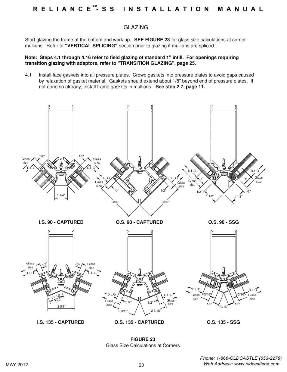 Glass-calculations | Oldcastle BuildingEnvelope Reliance-SS User Manual | Page 23 / 47
