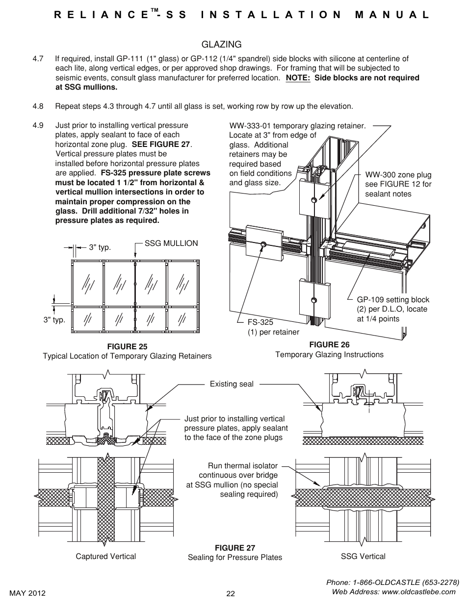 Glass-procedure | Oldcastle BuildingEnvelope Reliance-SS User Manual | Page 25 / 47