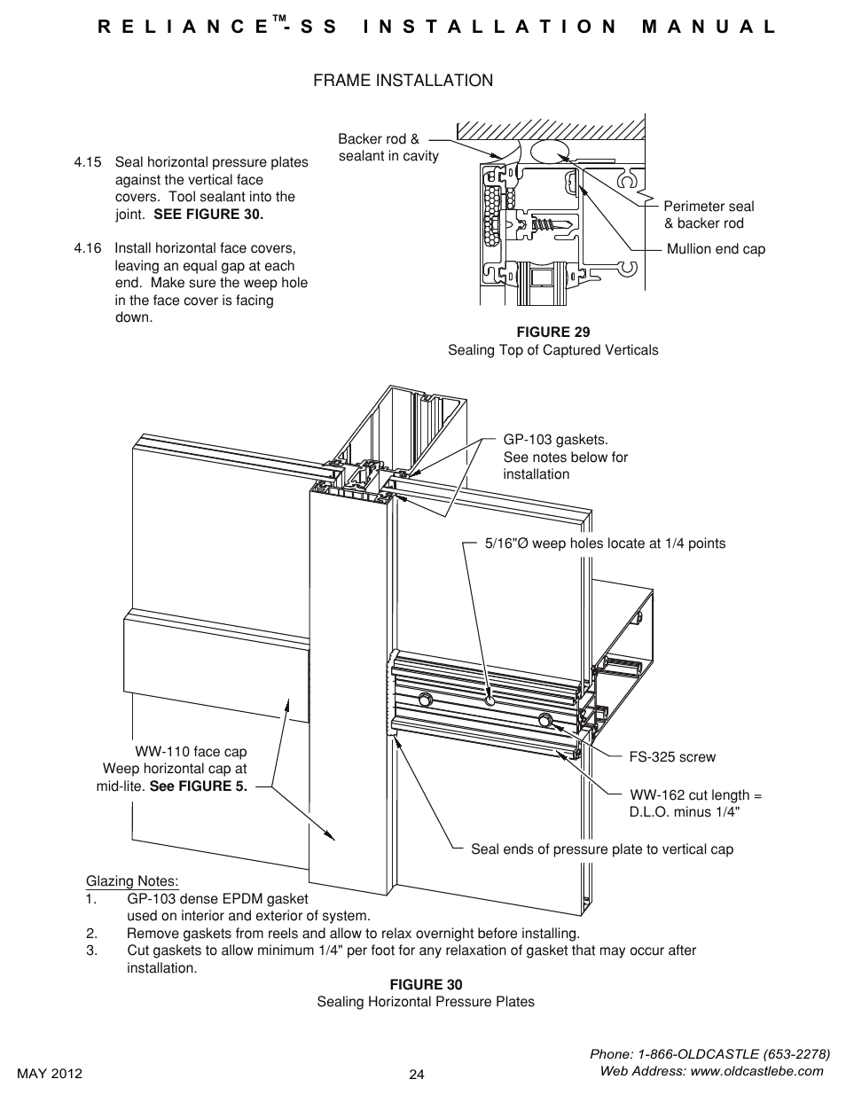 Sealing-pressplt | Oldcastle BuildingEnvelope Reliance-SS User Manual | Page 27 / 47