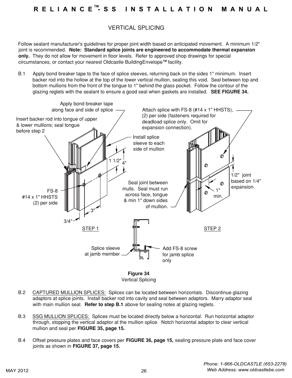 Vertical-splicing | Oldcastle BuildingEnvelope Reliance-SS User Manual | Page 29 / 47