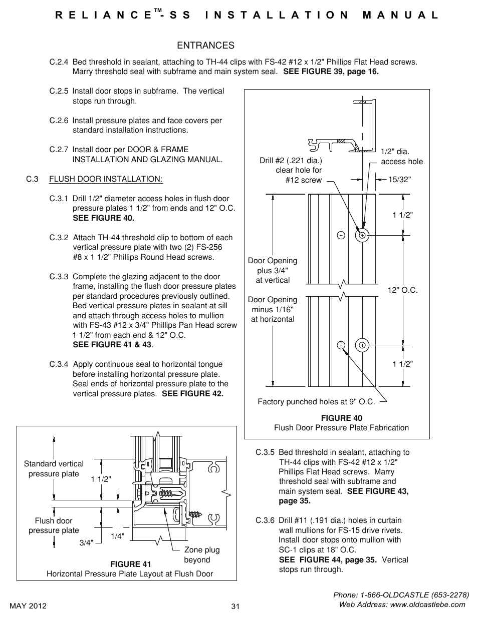 Door-flushpressplt-install | Oldcastle BuildingEnvelope Reliance-SS User Manual | Page 34 / 47