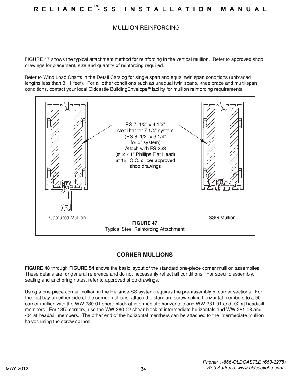 Mull-reinforcing | Oldcastle BuildingEnvelope Reliance-SS User Manual | Page 37 / 47