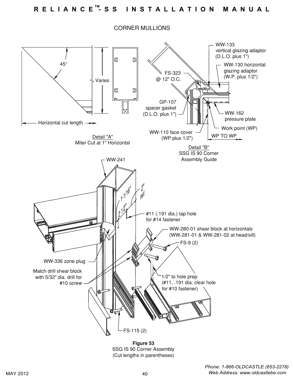 Corner-mullions-ssg | Oldcastle BuildingEnvelope Reliance-SS User Manual | Page 43 / 47